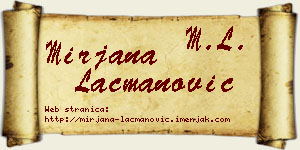 Mirjana Lacmanović vizit kartica
